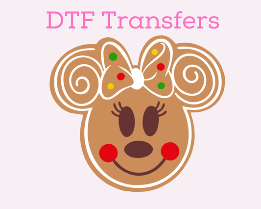 Gingerbread Minnie Christmas DTF TRANSFER