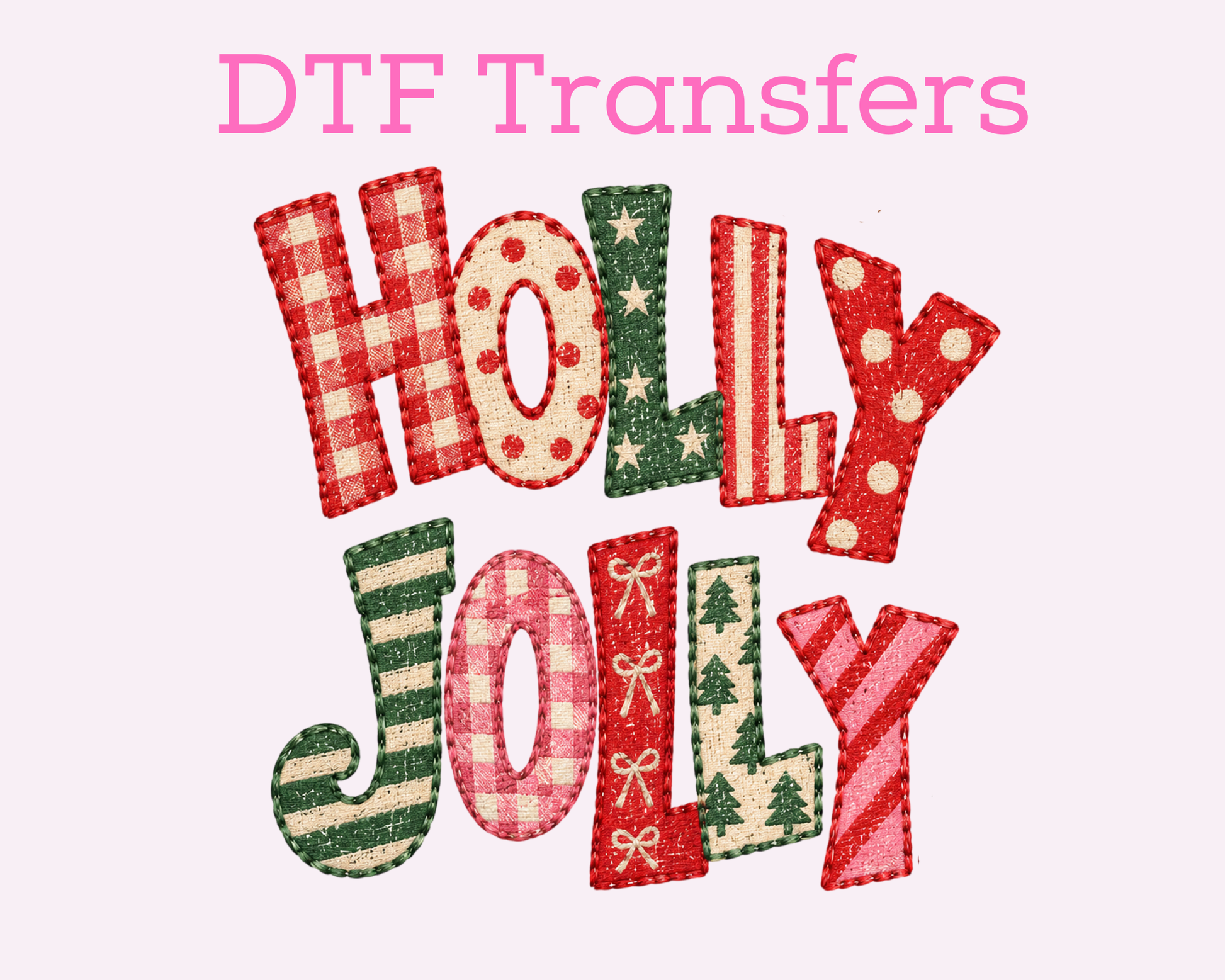 Holly Jolly Christmas DTF TRANSFER