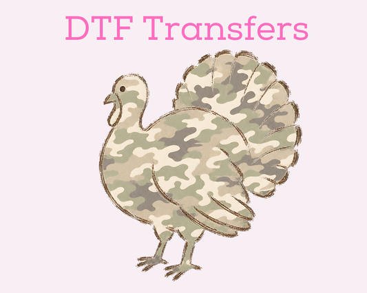 Camo Turkey Thanksgiving DTF TRANSFER