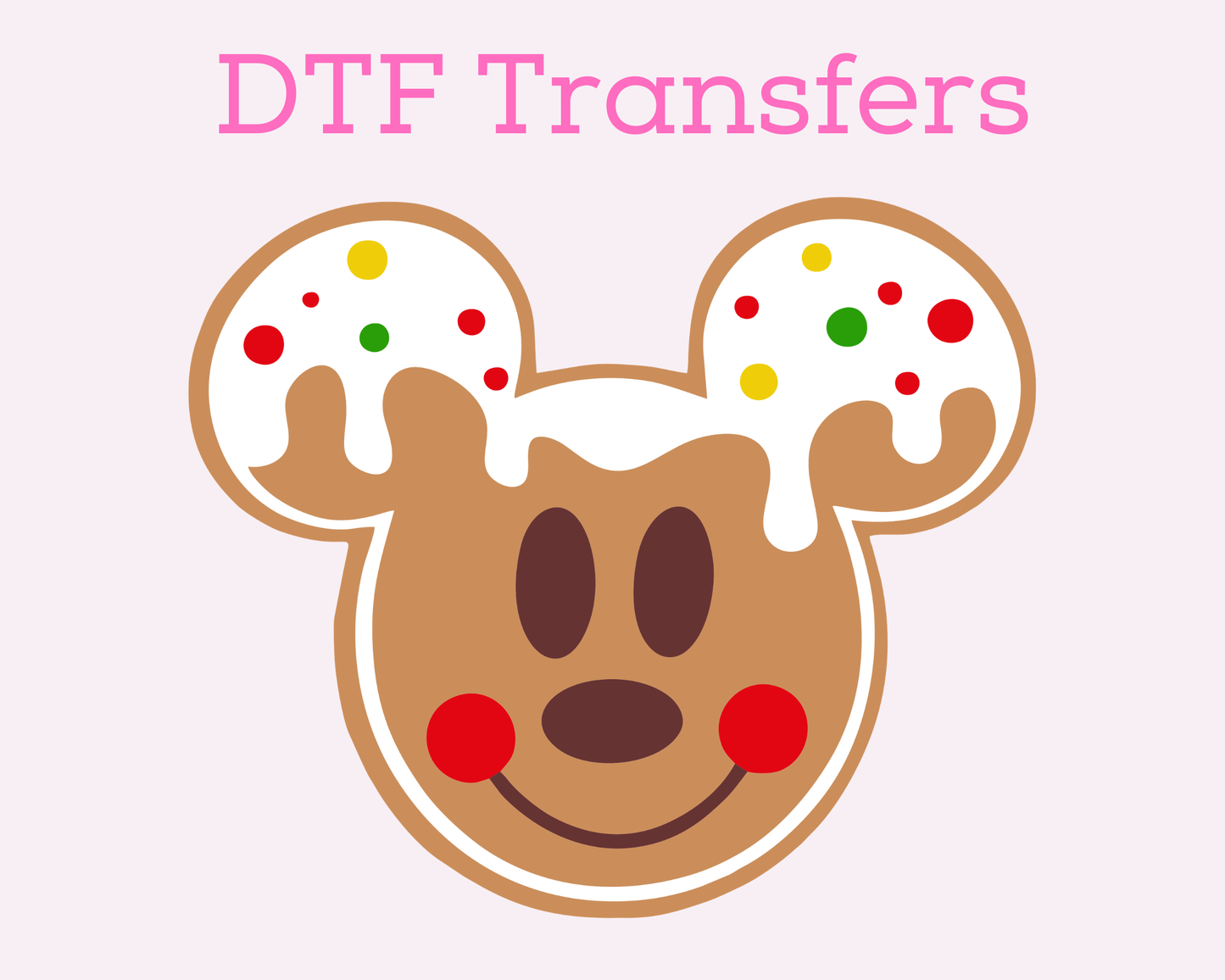 Gingerbread Mickkey Magical Christmas DTF TRANSFER