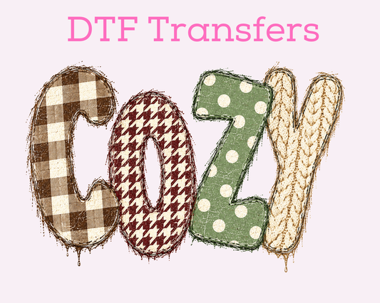 Cozy Fall Faux Texture DTF TRANSFER