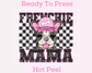 Frenchie Mama (Black) Faux Sequins Faux Embroidery Mom DTF TRANSFER or UV DTF STICKER DECAL
