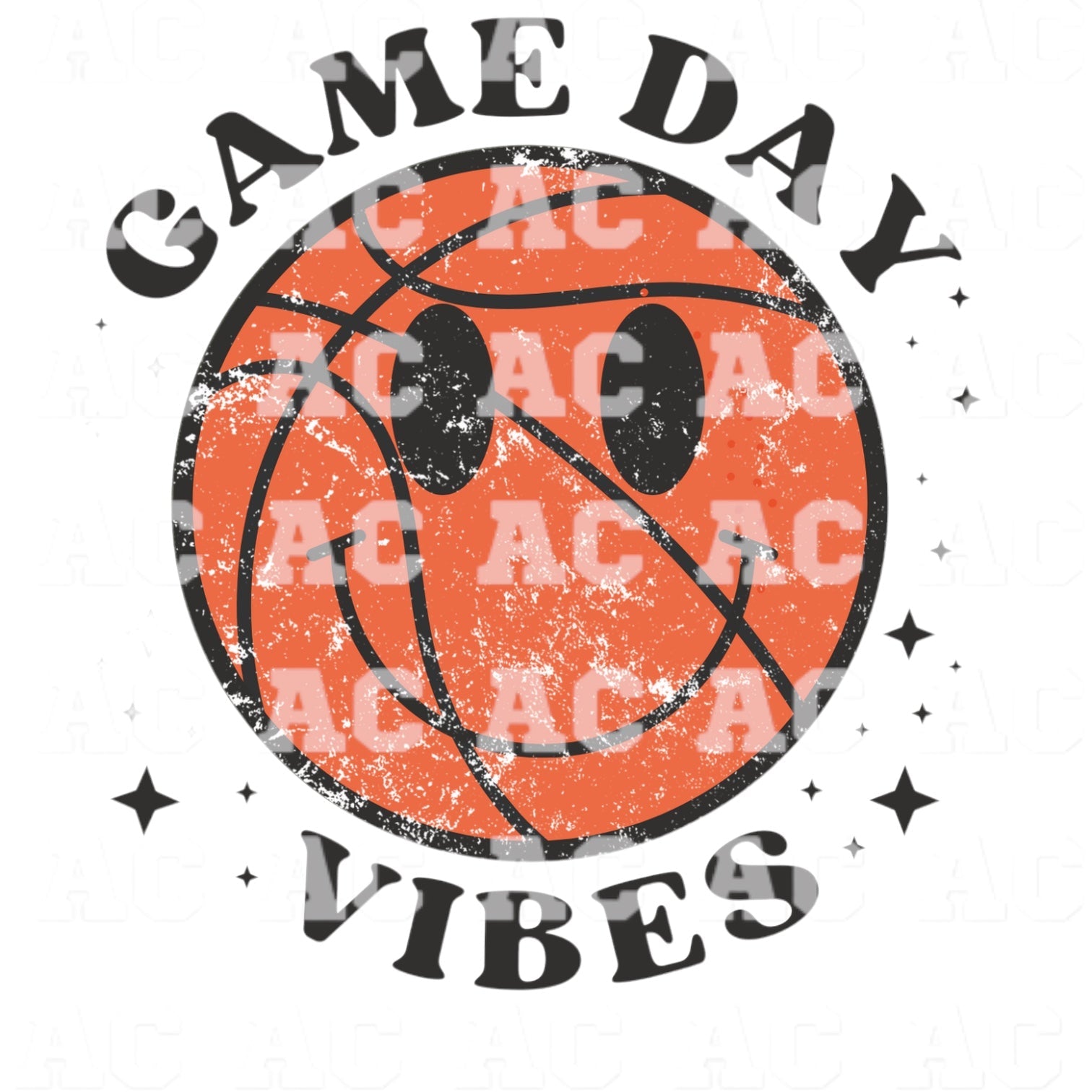 Distressed Basketball Game Day Vibes DTF TRANSFER