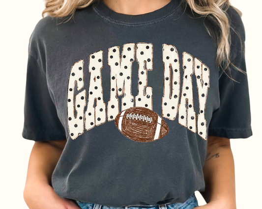 Football Game Day Polka Dot DTF Transfer