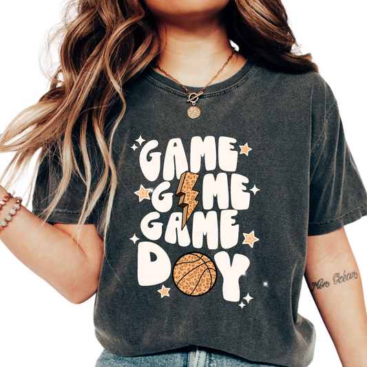 Basketball Game Day (White) DTF TRANSFER