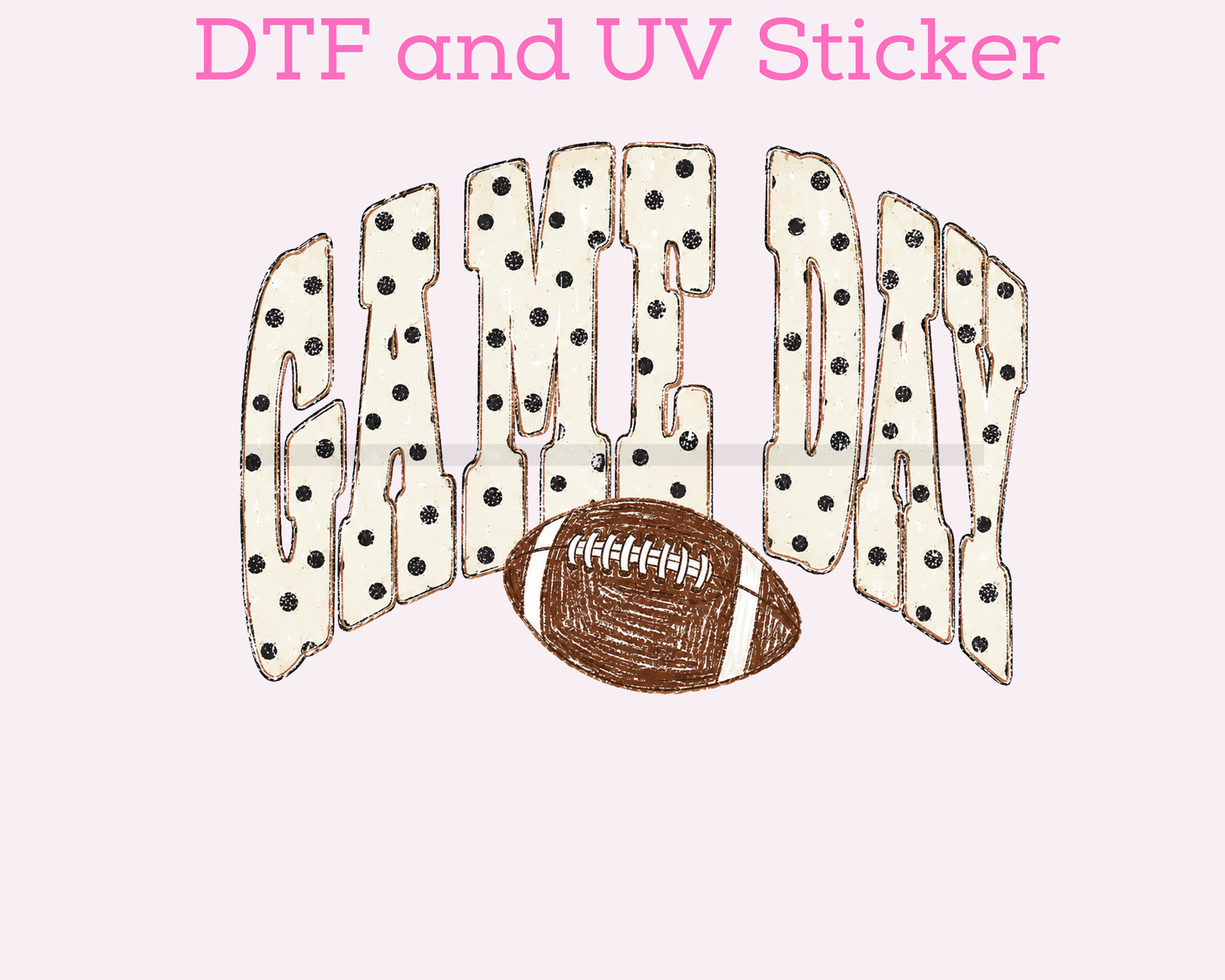 Football Game Day Polka Dot DTF Transfer
