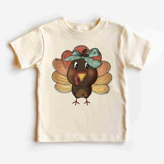Little Turkey With Bow DTF TRANSFER or UV DTF STICKER DECAL
