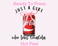 Just A Girl Who Loves Coca Cola Coquette Bow DTF TRANSFER or UV DTF STICKER DECAL