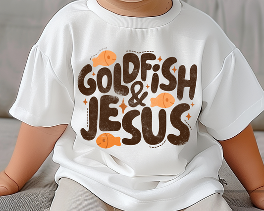 Goldfish and Jesus Faith Based Religious DTF TRANSFER