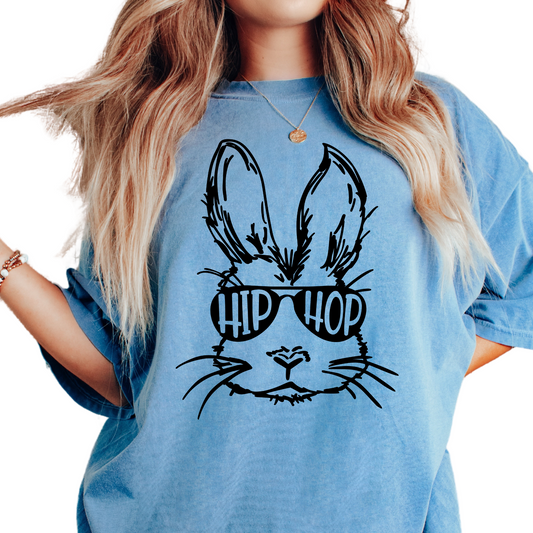 Hip Hop Bunny (Black) Easter DTF TRANSFER or UV DTF STICKER