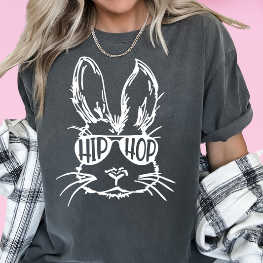 Hip Hop Bunny (White) Easter DTF TRANSFER or UV DTF STICKER