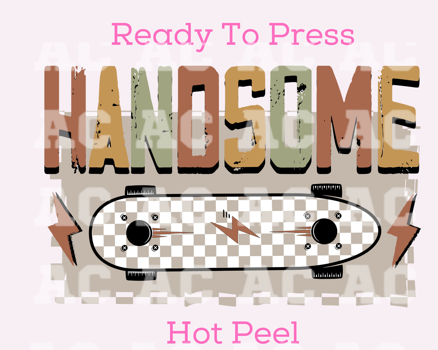 Skateboard Handsome DTF TRANSFER or UV DTF STICKER DECAL