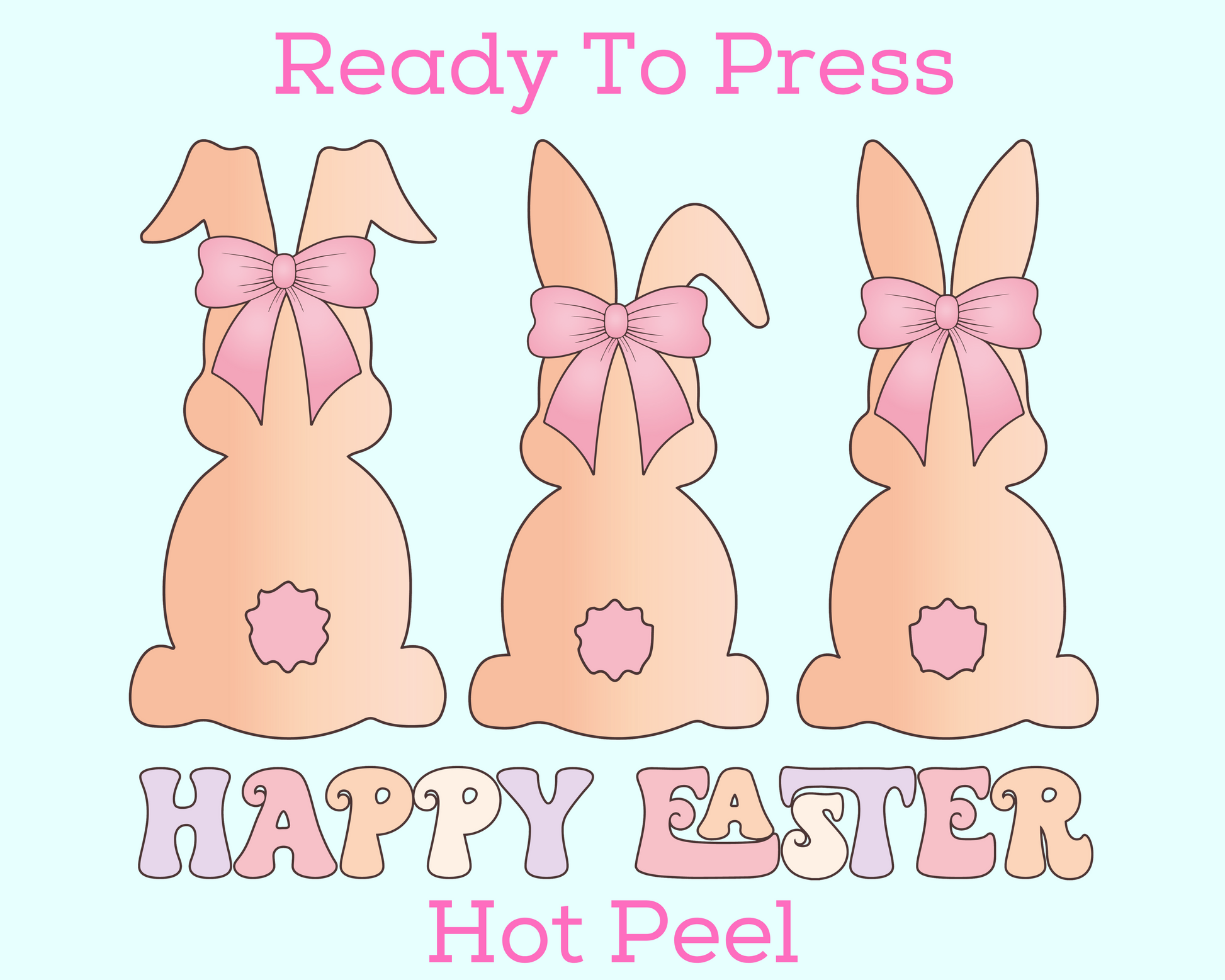 Happy Easter Coquette Bow Easter DTF TRANSFER