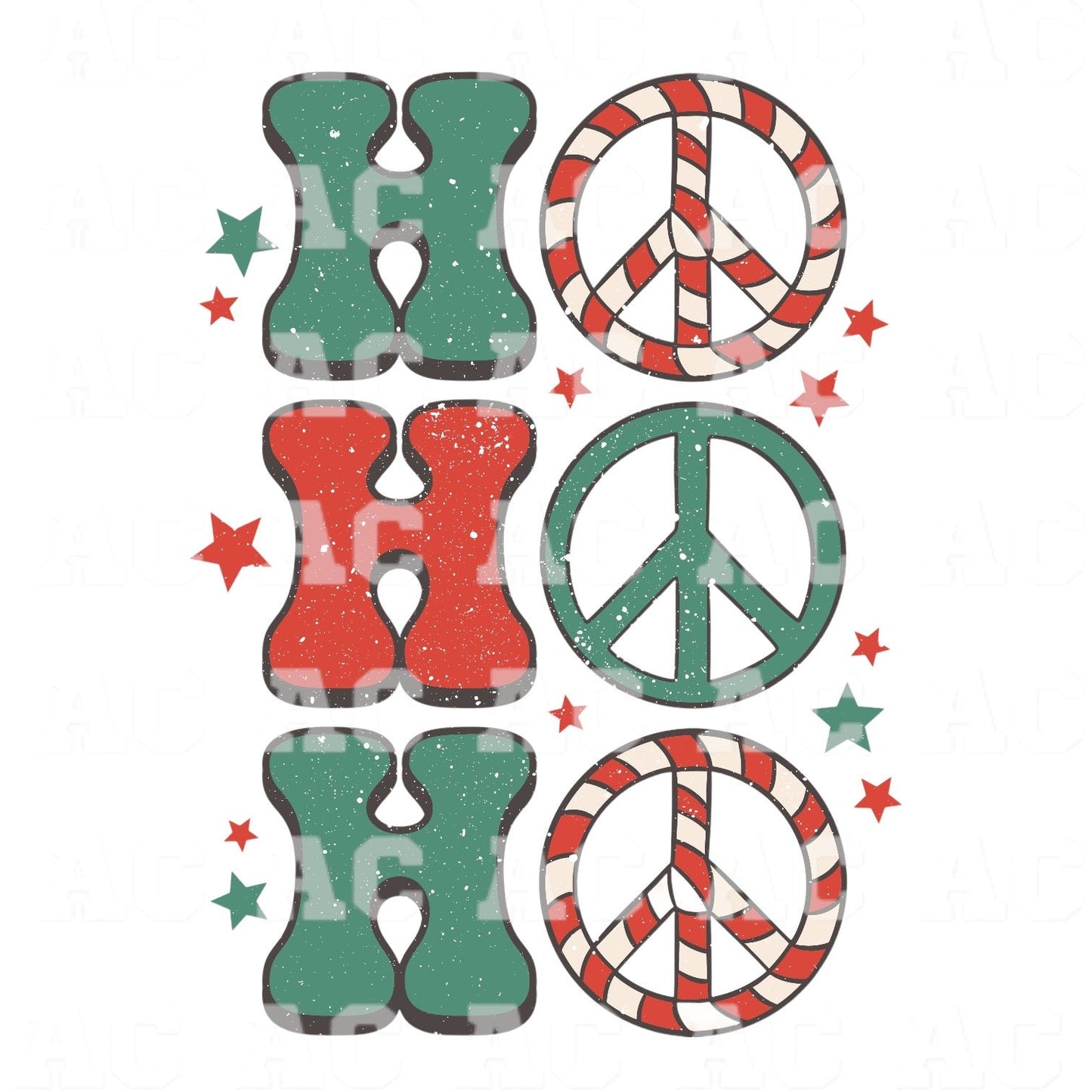 HoHoHo Peace DTF TRANSFER