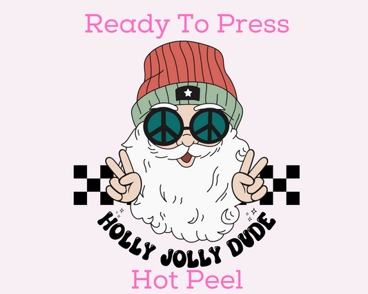 Holly Jolly Dude DTF TRANSFER