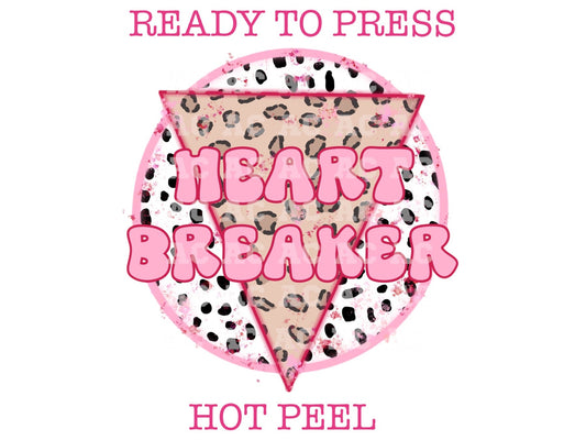 Heart Breaker (Leopard) Valentines Day DTF TRANSFER or UV DTF STICKER