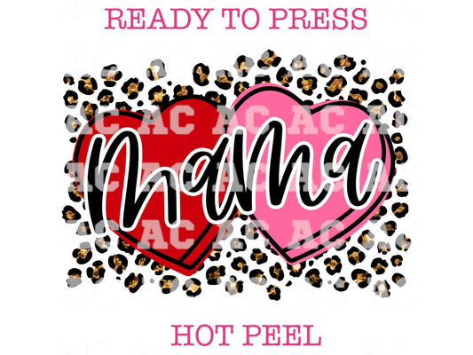 Mama Hearts Valentines Day DTF TRANSFER