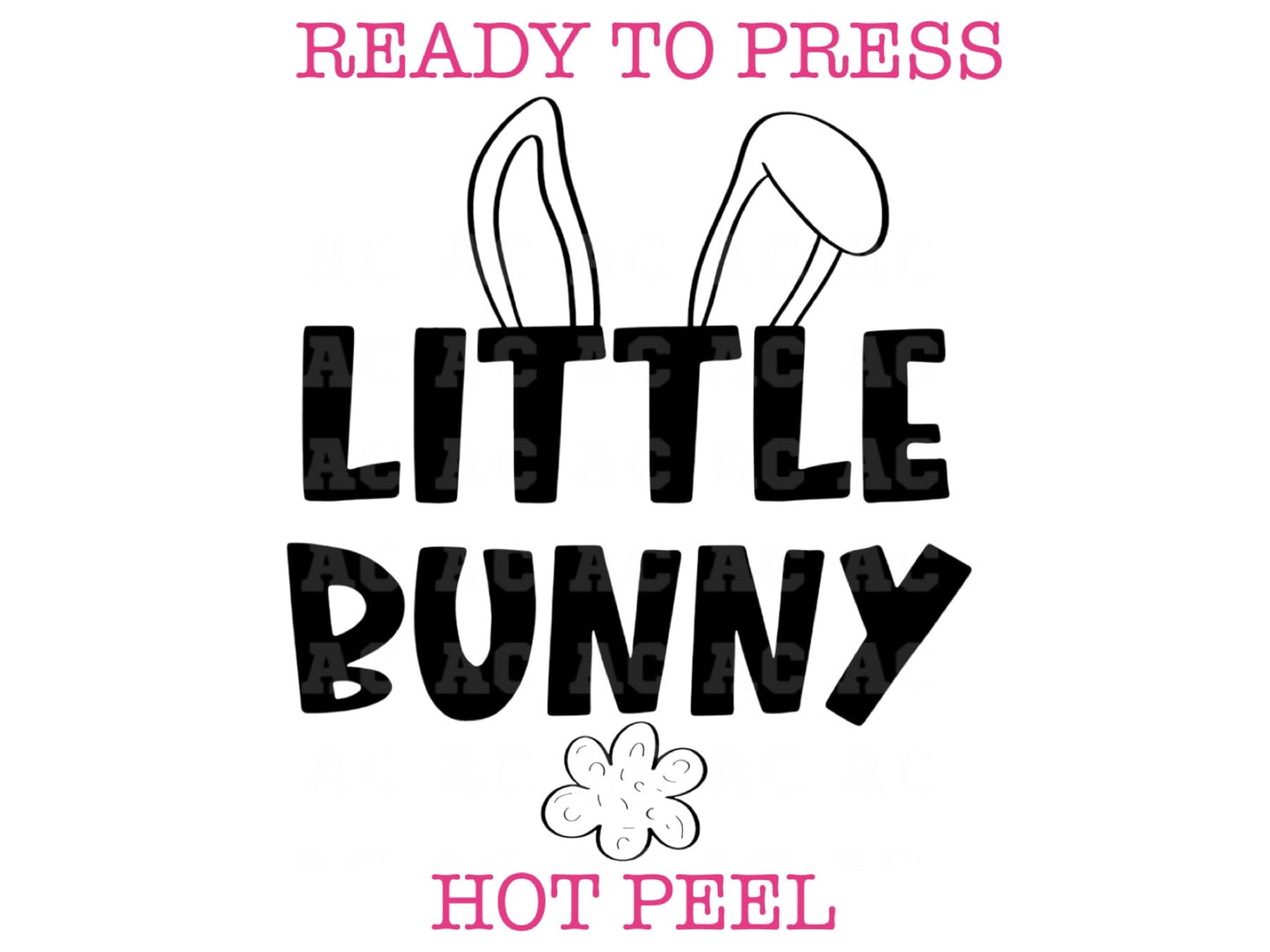 Little Bunny (Black) Easter DTF TRANSFER