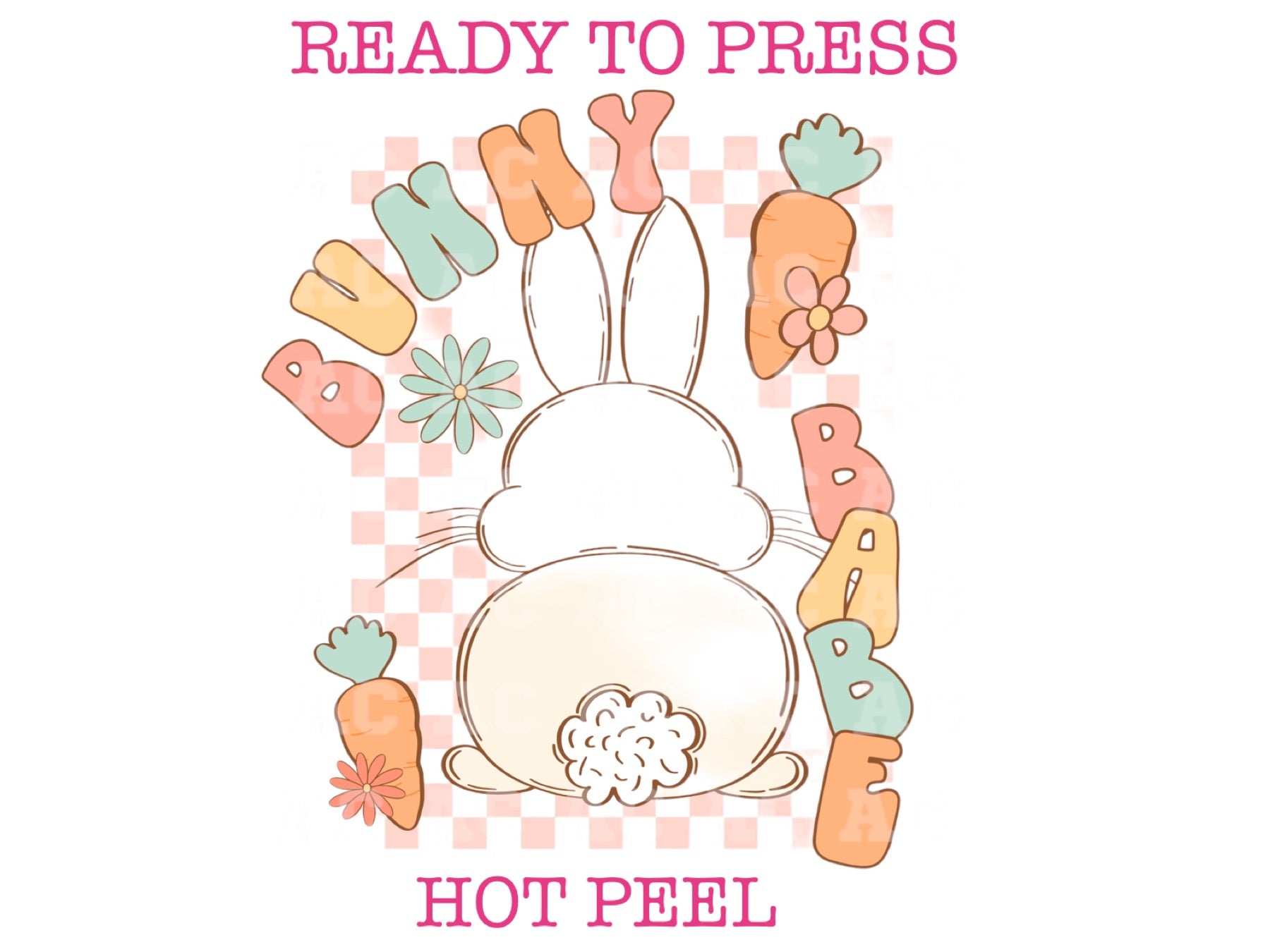 Bunny Babe (Pastel) Easter DTF TRANSFER