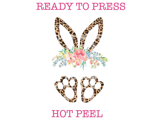 Leopard Bunny Easter DTF TRANSFER