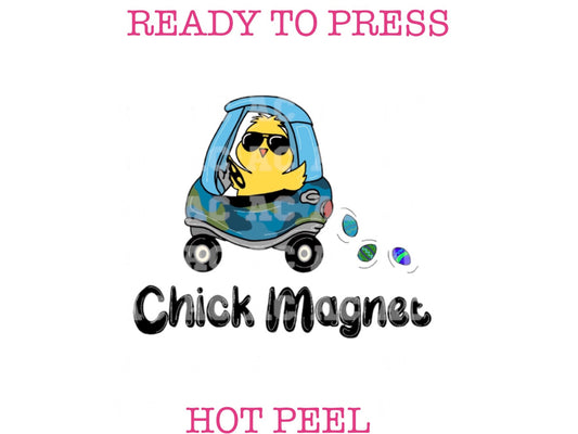 Chick Magnet Car Easter DTF TRANSFER