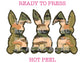 Camo Boy Bunny Trio Easter DTF TRANSFER