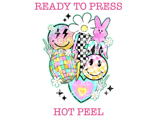 Grunge Easter Collage Easter DTF TRANSFER