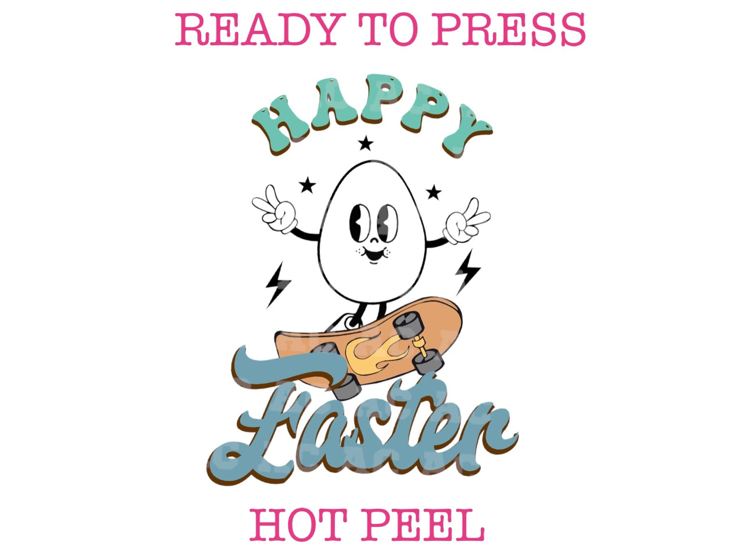 Skateboarding Easter Egg Boy Easter DTF TRANSFER