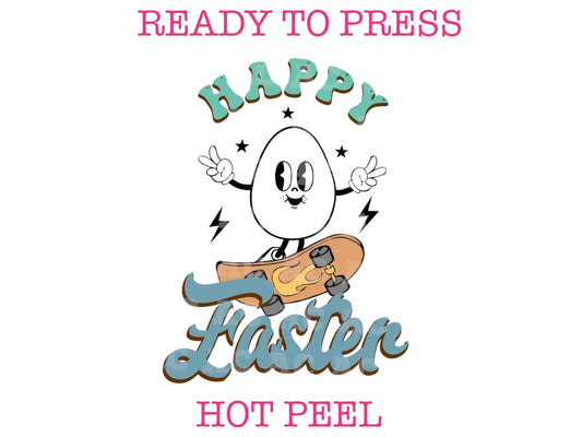 Skateboarding Easter Egg Boy Easter DTF TRANSFER
