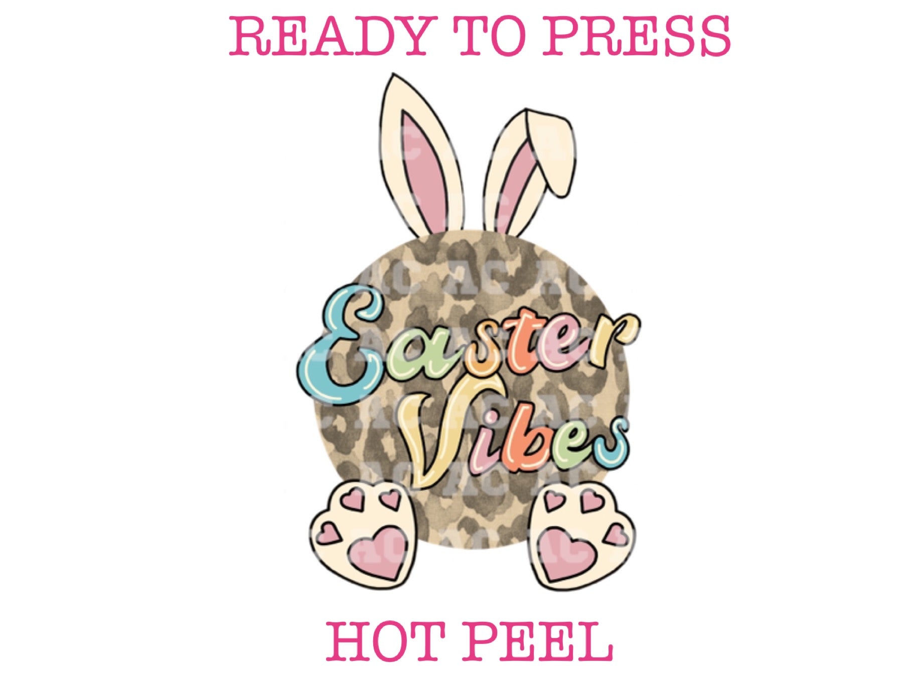 Bunny Easter Vibes (Leopard) Easter DTF TRANSFER
