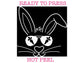 Sunglasses Boy Bunny (White Outline) Easter DTF TRANSFER or UV DTF STICKER or UV DTF STICKER
