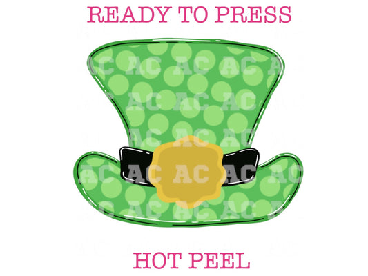 Lucky Leprechaun Hat St. Patrick's Day DTF TRANSFER