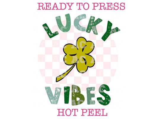 Lucky Vibes St. Patrick's Day DTF TRANSFER