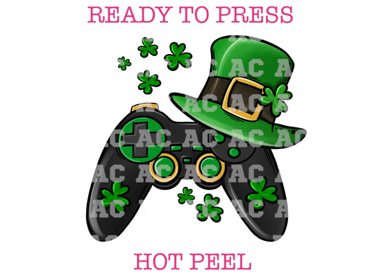 Lucky Gamer St. Patrick's Day DTF TRANSFER