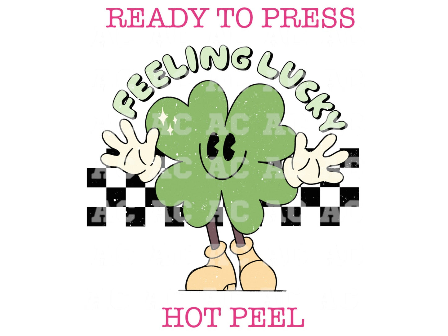 Feeling Lucky Clover St. Patrick's Day DTF TRANSFER or UV DTF STICKER