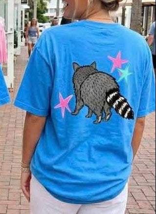 See Ya Soon Racoon BACK DTF TRANSFER or UV DTF STICKER