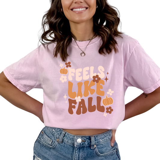 Orange Stacked Feels Like Fall DTF TRANSFER or UV DTF STICKER DECAL