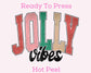Jolly Vibes DTF TRANSFER or UV DTF STICKER