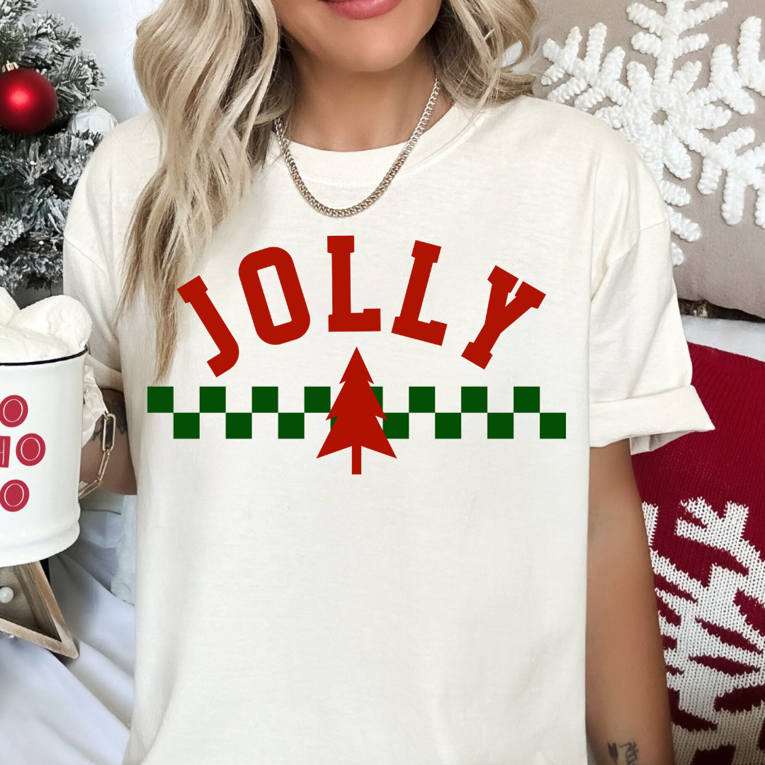 Jolly (Checkered) DTF TRANSFER or UV DTF STICKER