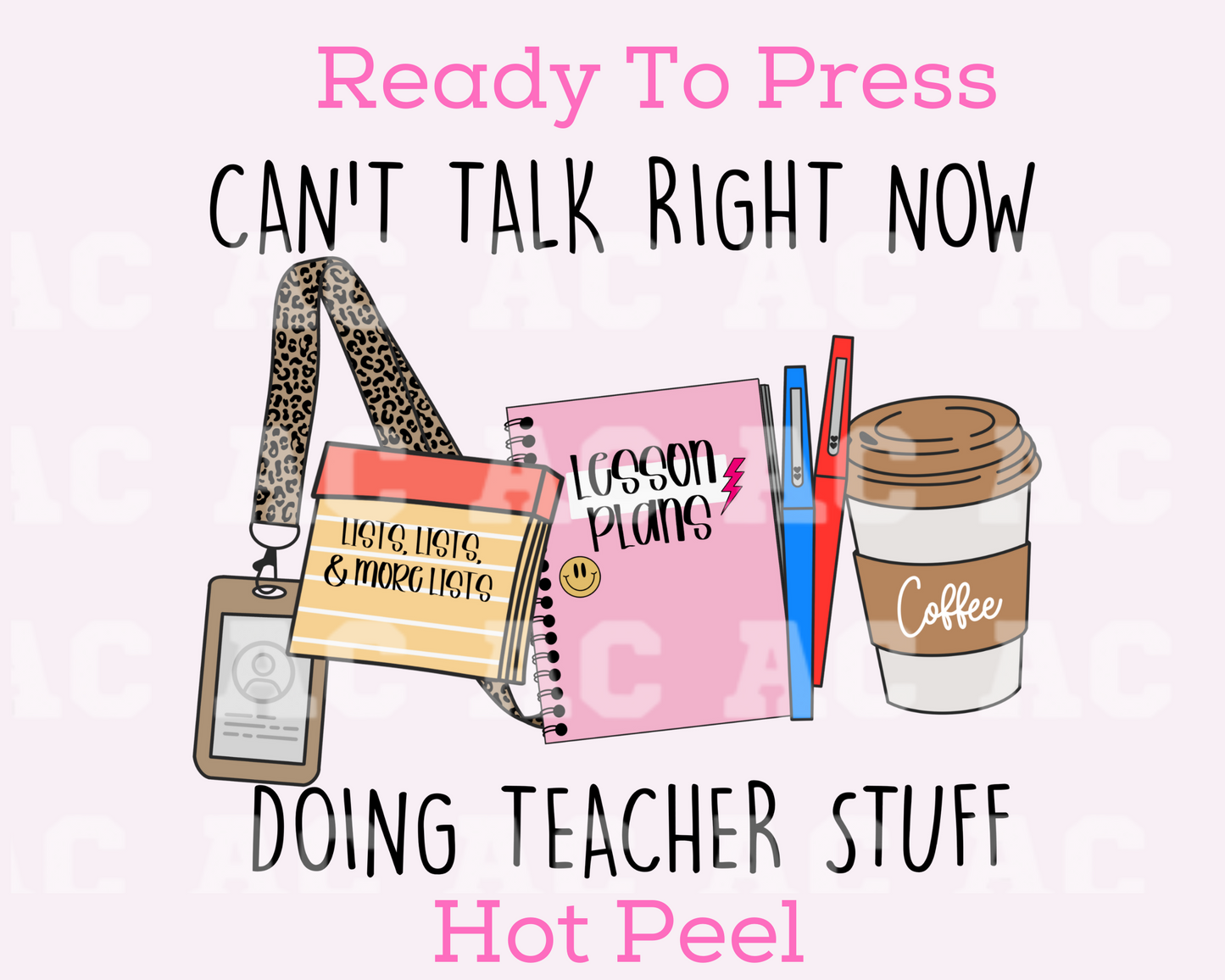 Doing Teacher Stuff DTF TRANSFER or UV DTF STICKER DECAL