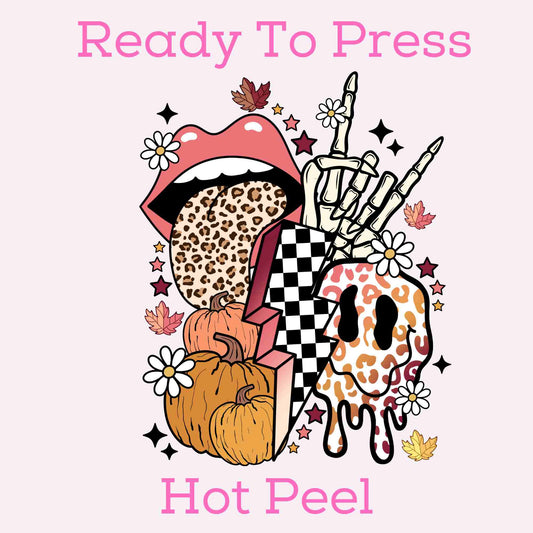 Leopard Fall Collage DTF TRANSFER or UV DTF STICKER DECAL