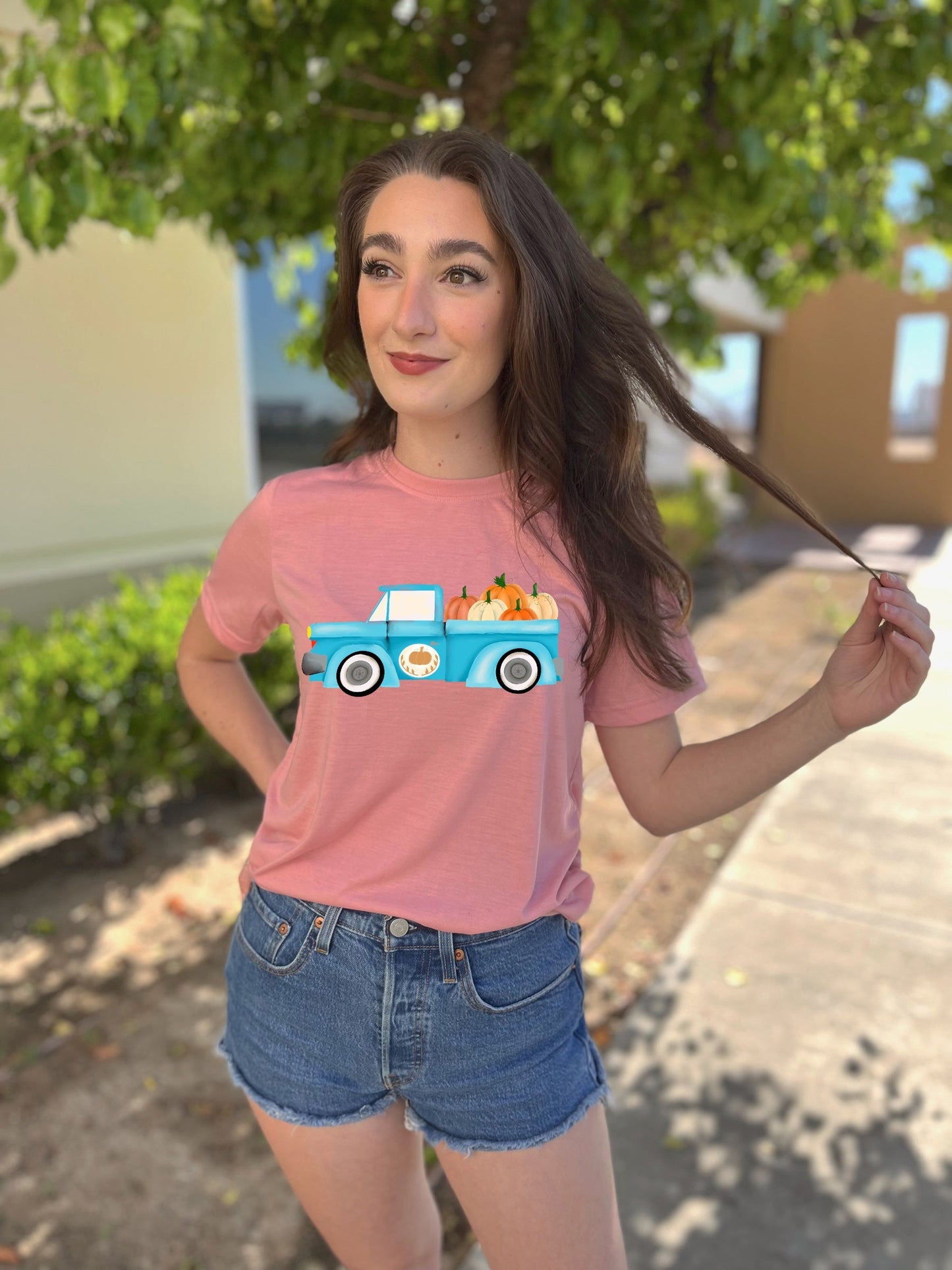 Pumpkin Truck DTF TRANSFER or UV DTF STICKER DECAL