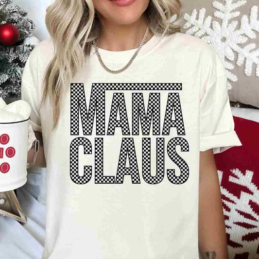 Vans Mama Claus (Black) DTF TRANSFER or UV DTF STICKER or UV DTF STICKER DECAL