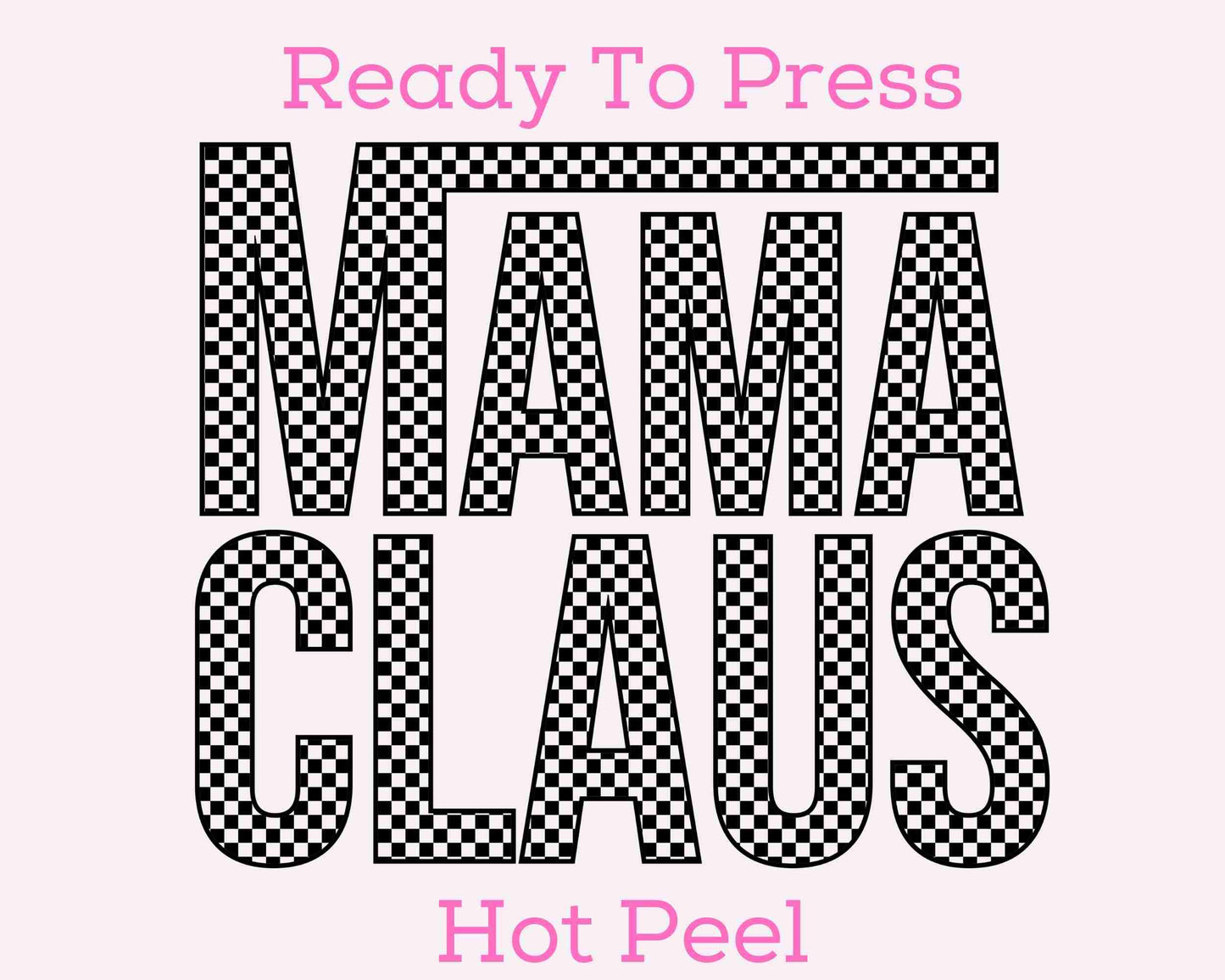 Vans Mama Claus (Black) DTF TRANSFER or UV DTF STICKER or UV DTF STICKER DECAL