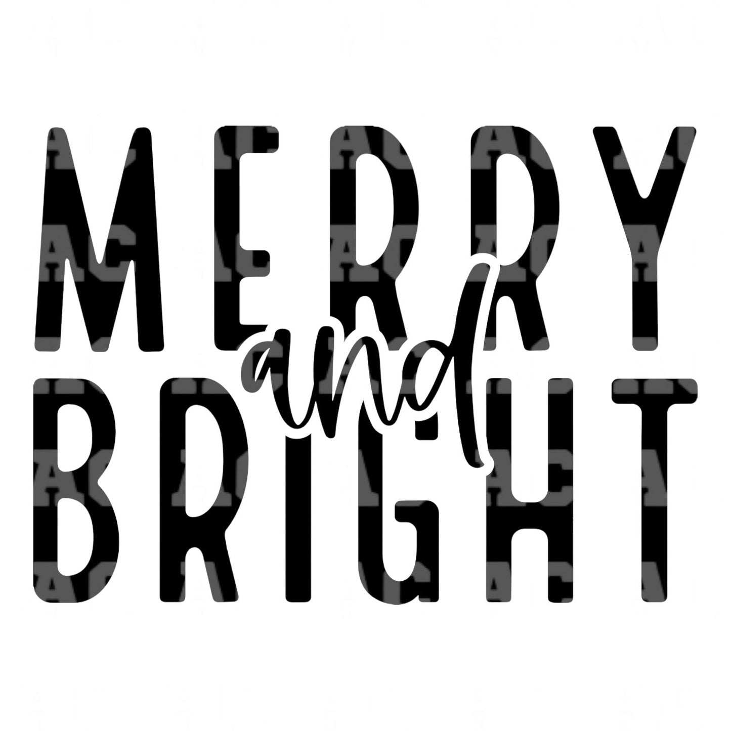 Merry & Bright DTF TRANSFER or UV DTF STICKER