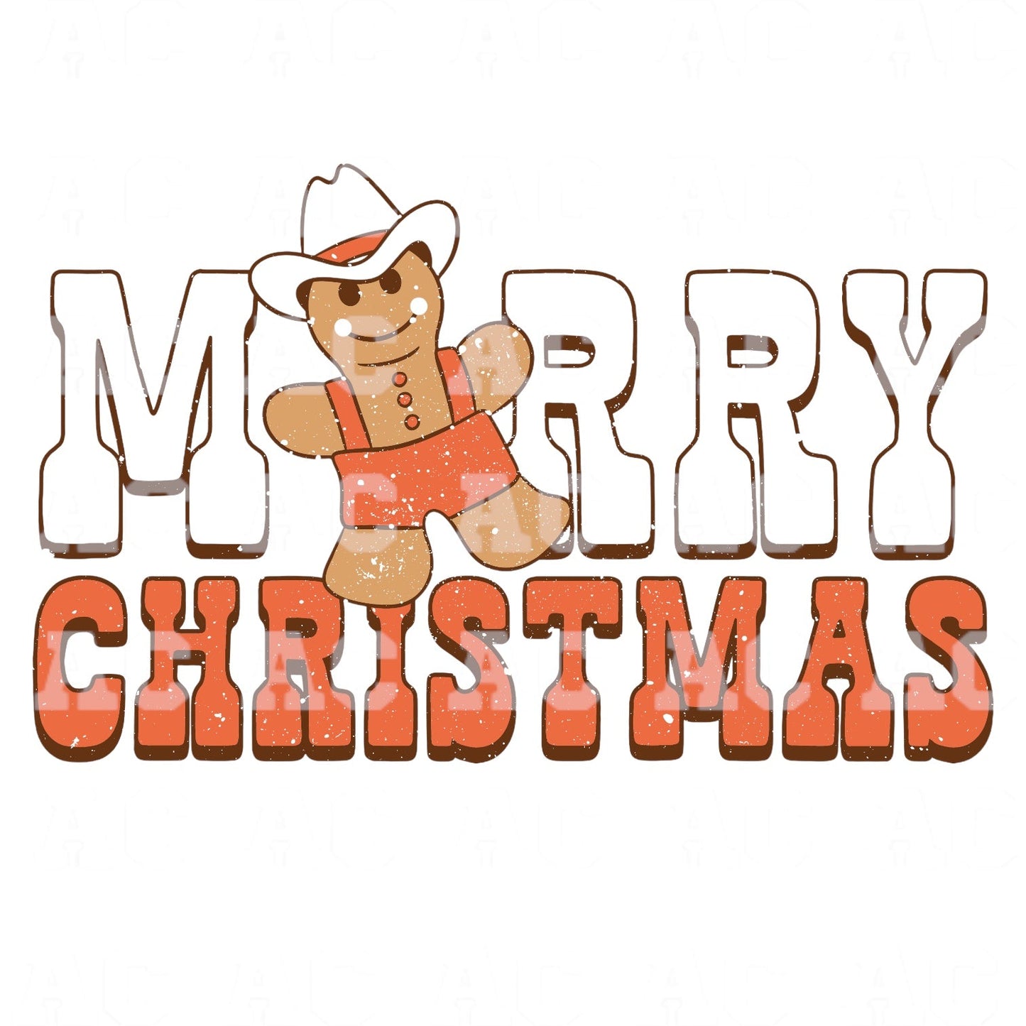 Merry Christmas Gingerbread DTF TRANSFER