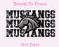 Faux Sequins Mustangs (Distressed) DTF TRANSFER