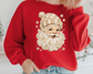 Santa Neutral Checkered Beanie Christmas DTF TRANSFER