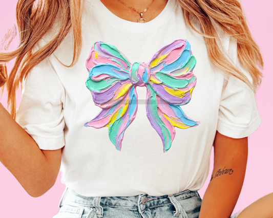 Easter Pastel Bow Coquette DTF TRANSFER or UV DTF STICKER DECAL