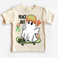 Peace Out Bruh Skater Ghost Halloween DTF TRANSFER or UV DTF STICKER